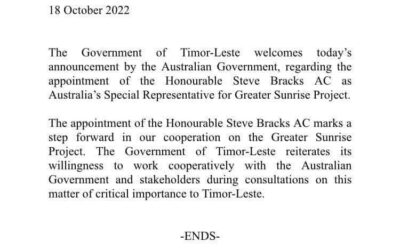 The Government of Timor-Leste welcomes