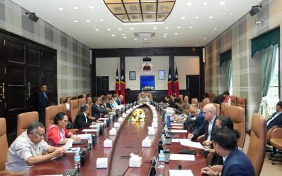 S.E Ministru Planeamento Investimento Estratèjikù Eng. Gastão Francisco de Sousa Partispa Sorumutu Konsellu Ministrus nian iha loron 2 fulan-Abril tinan 2025.