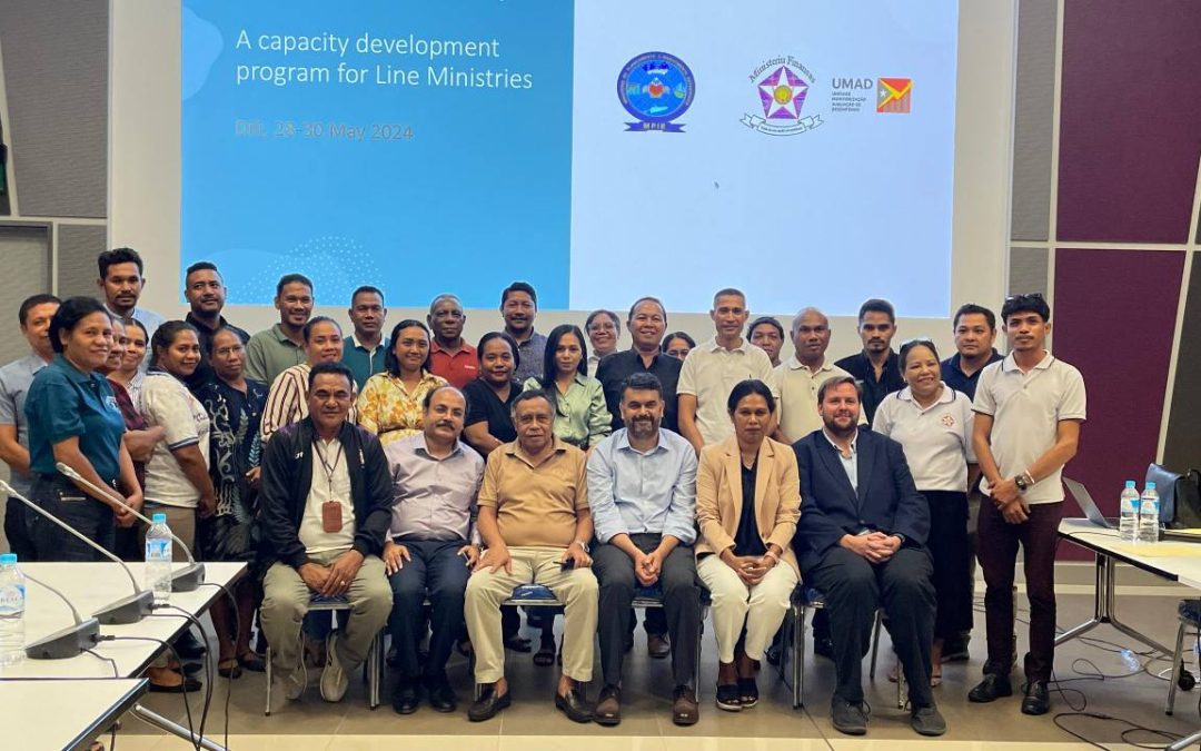 Ministerio do Planeamento e Investimento Estratégico. Liu husi Unidade Planeamento Integrado (UPI) no Ministério das Finanças liu husi Unidade Monitorizasaun no Avaliasaun Dezempeñu (UMAD) organiza Workshop kona-ba Monitorizasaun no Avaliasaun (M&E sigla Inglês) iha salaun Auditório Kayrala Xanana Pizo 1 MdF, Aitarak Laran.