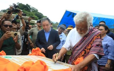 S.E. Ministru Planeamentu no Investimentu Estratéjiku, Eng. Gastão Francisco de Sousa, partisipa iha serimónia inaugurasaun konstrusaun Sistema Irigasaun Galata iha Venilale, ne’ebé abertura direta husi Primeiru-Ministru RDTL, Kay Rala Xanana Gusmão.