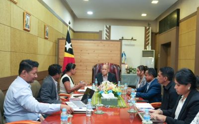 Ekipa husi Unidade Planeamentu Integradu (UPI) MPIE Hasoru Ministru Prezidénsia Konsellu Ministrus hodi Diskute MTP 2027–2030