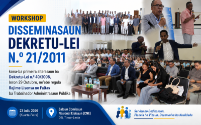 MPIE Realiza Workshop Disseminasaun Rejime Lisensa no Faltas ba Funsionáriu Administrasaun Públika