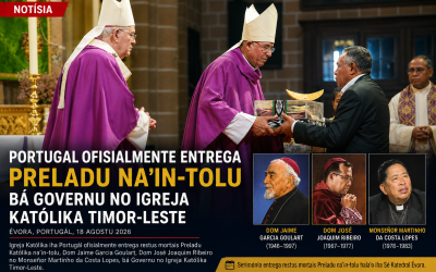 PORTUGAL OFISIALMENTE ENTREGA RESTUS MORTAIS PRELADU KATÓLIKA NA’IN-TOLU BA GOVERNU NO IGREJA KATÓLIKA TIMOR-LESTE